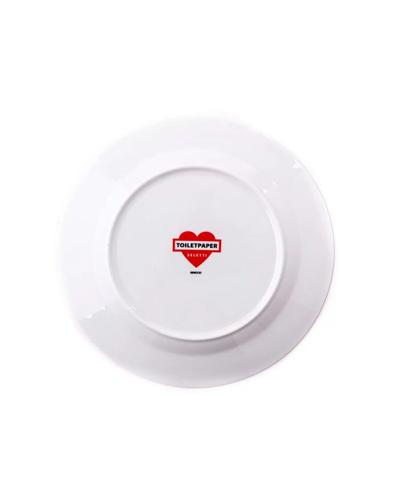 Seletti wears Toiletpaper - porcelain plate gold border Trumpets