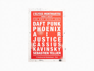 André - Dream Concerts (Daft Punk) Red / White (enhanced by hand)