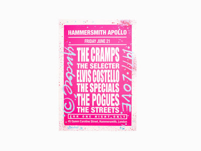 André - Dream Concert (The Cramps) Pink (enhanced by hand)