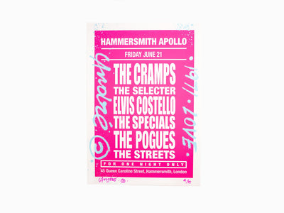 André - Dream Concert (The Cramps) Pink (enhanced by hand)