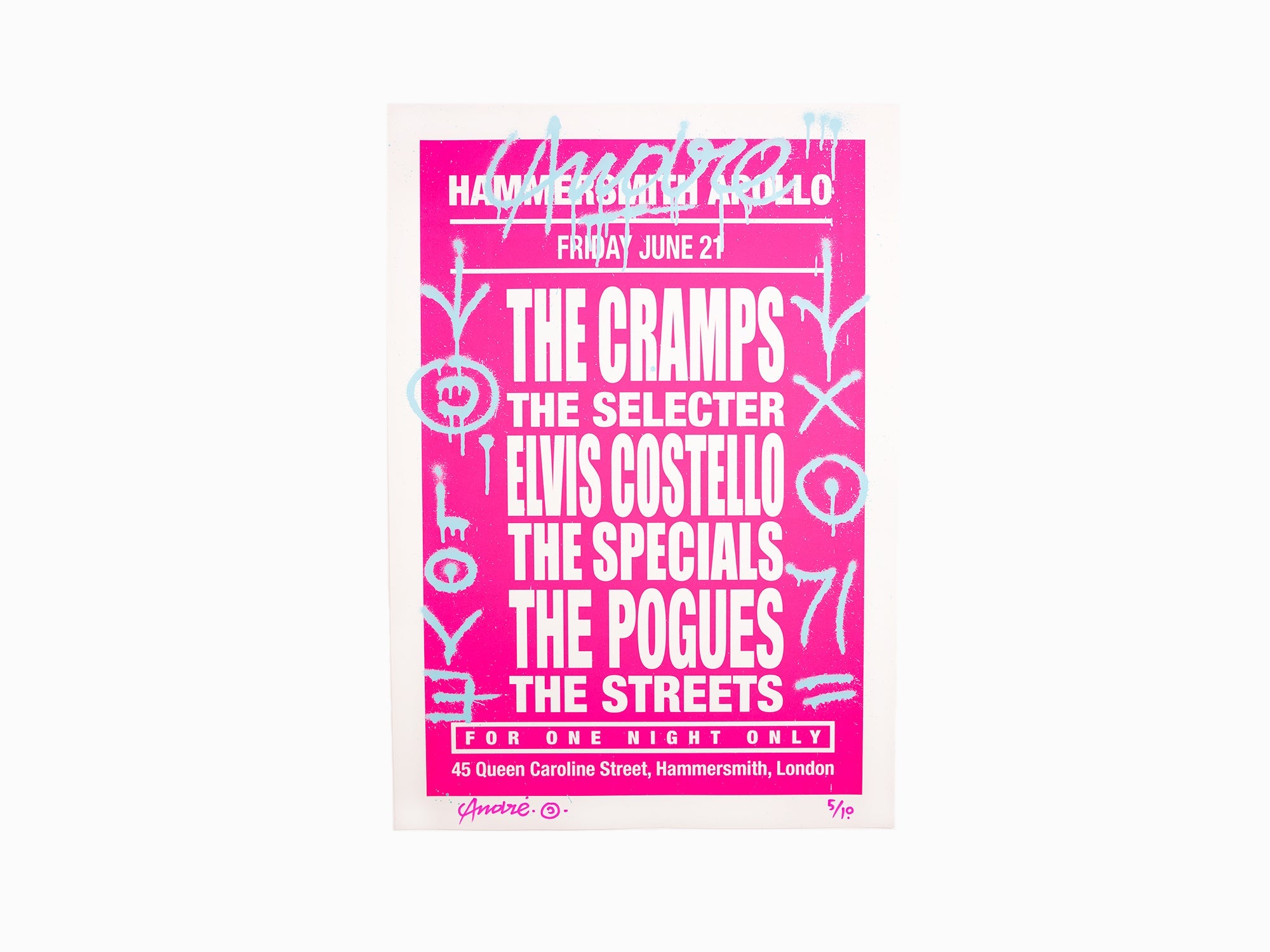 André - Dream Concert (The Cramps) Pink (enhanced by hand)