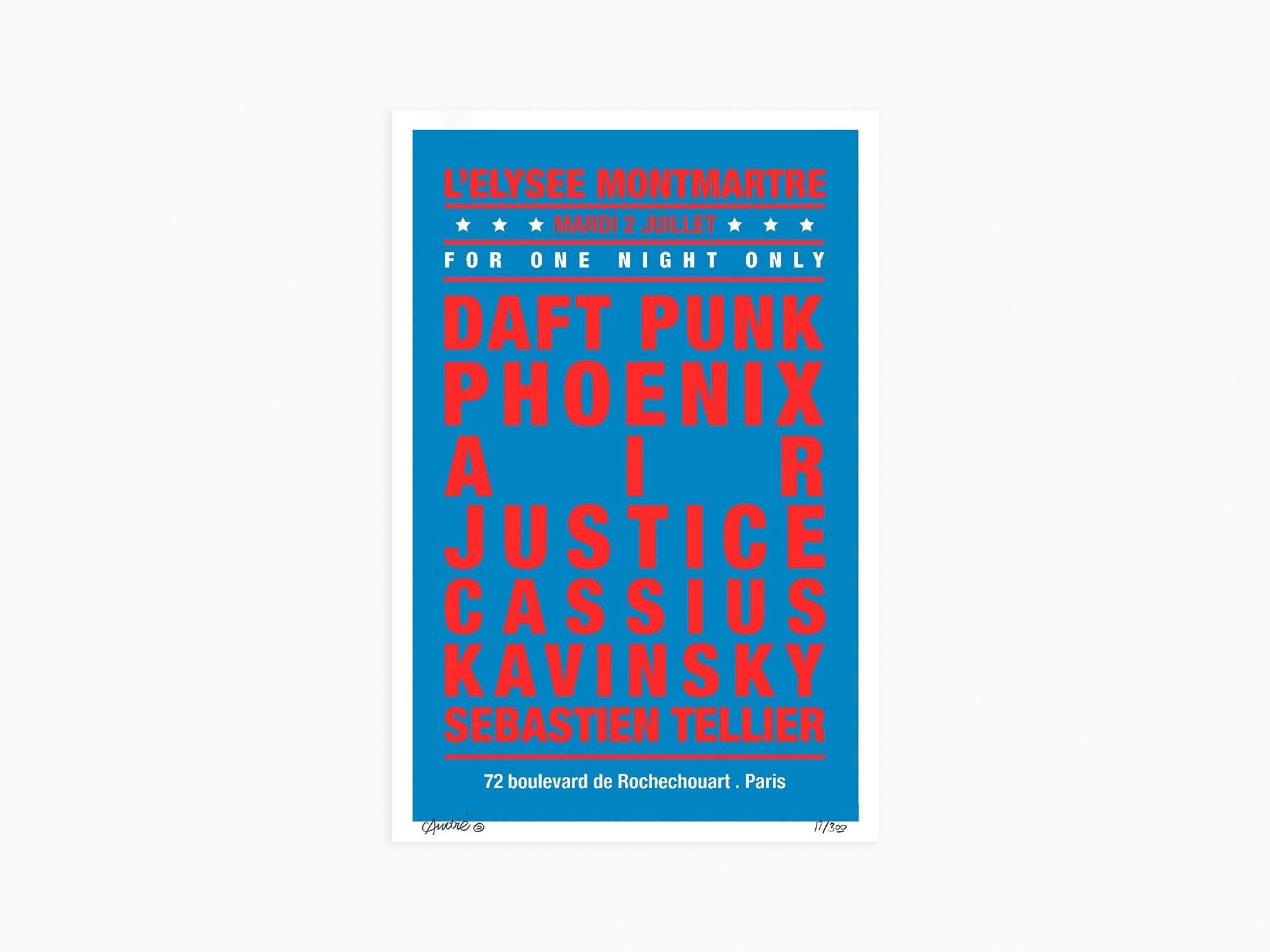 André - Dream Concert "Daft Punk, L'Elysée Montmartre" - Blue/Red