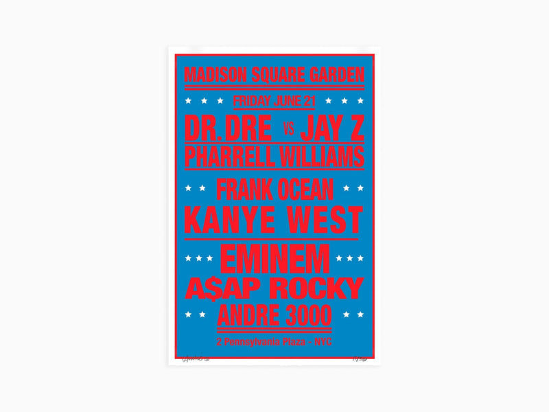 André - Dream concert "Dr. Dre Jay Z, Madison Square Garden" - Blue/Red