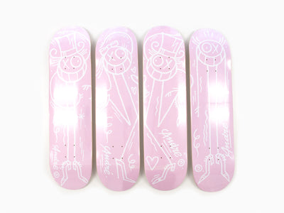 André - Skateboards - 4 Skate Deck set "La vie en rose"
