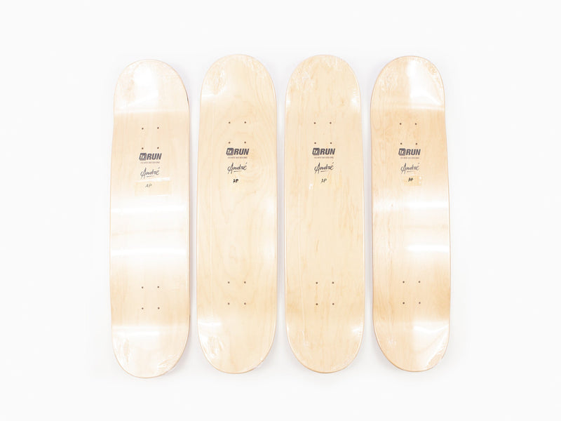 André - Skateboards - 4 Skate Deck set "La vie en rose"