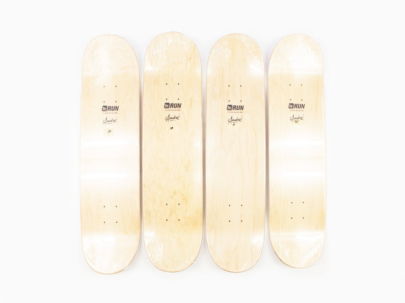 André - Skateboard - 4 Skate Deck set "Ménage à trois ou quatre"