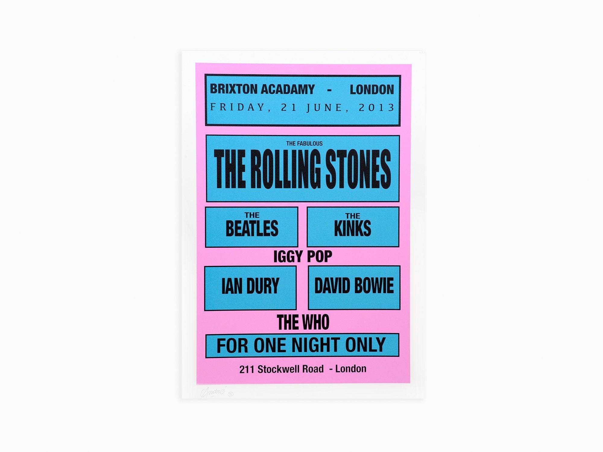 André - Dream Concerts (Rolling Stones) Blue / Pink