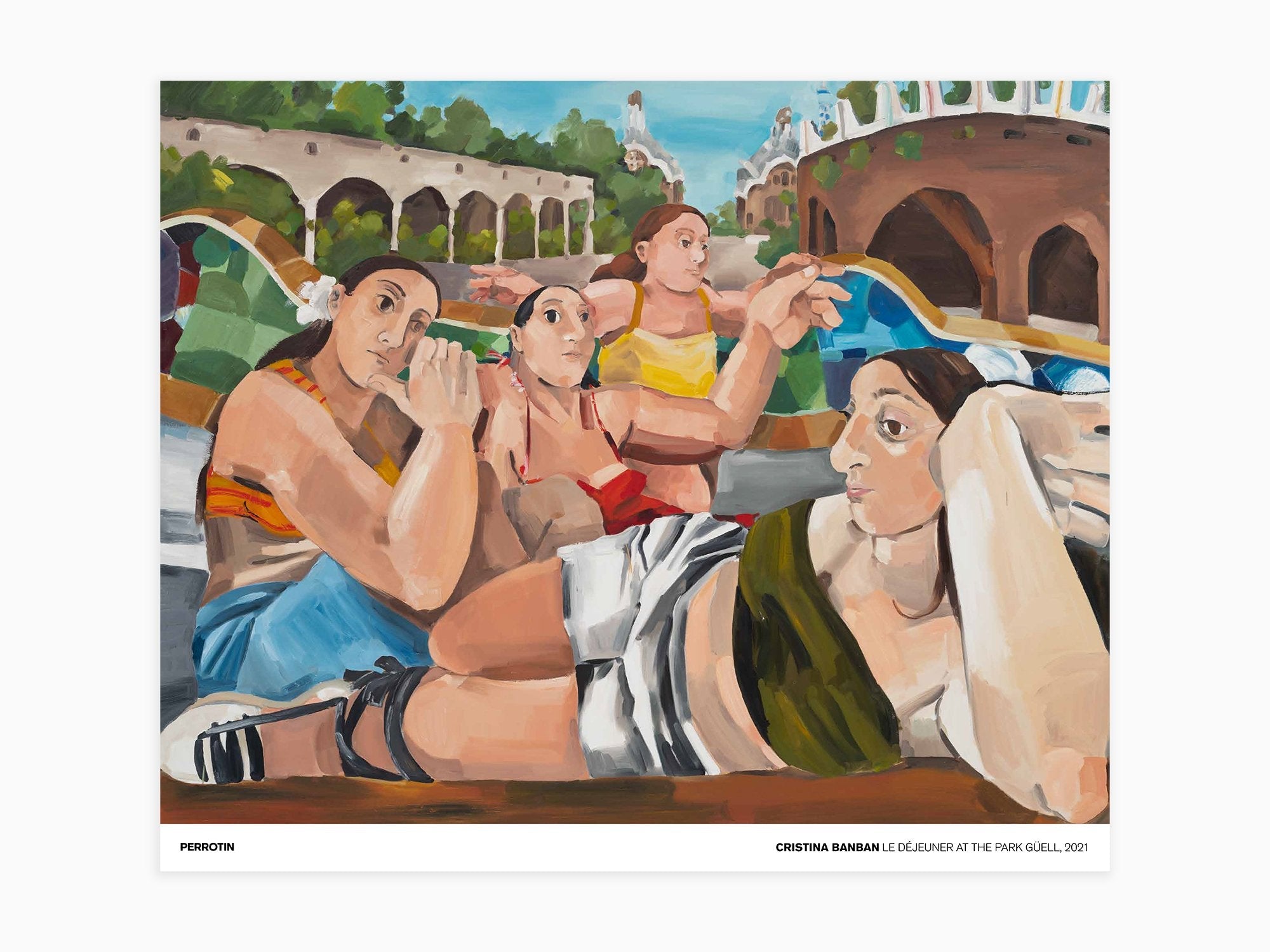 Cristina BanBan - Le Déjeuner at the Park Güell, 2021 (signed poster)