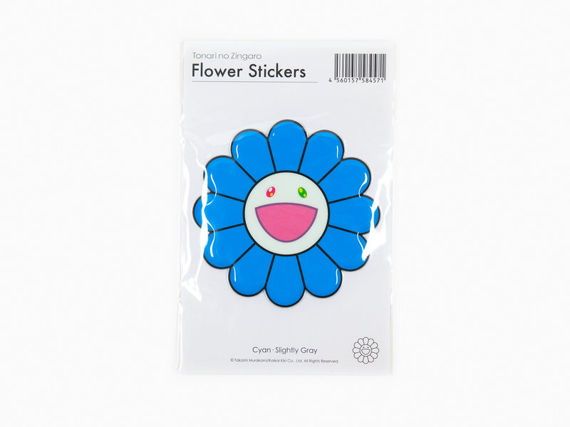 Takashi Murakami - Bubblingly Sticker - Cyan Slightly Gray