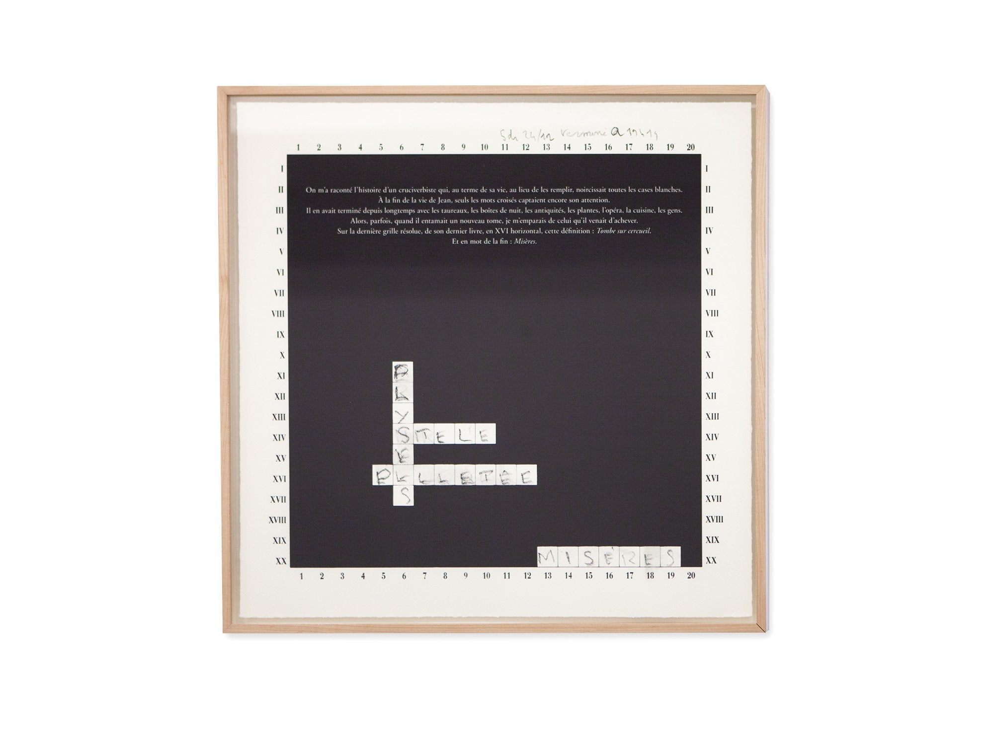 Sophie Calle - Cruciverbiste