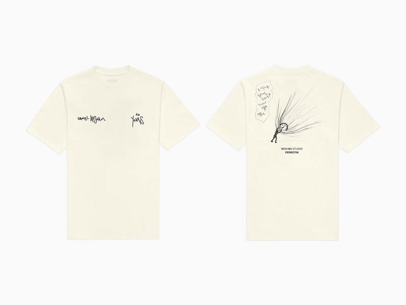 Daniel Arsham - Eroded Clock Drawing Tee Cream