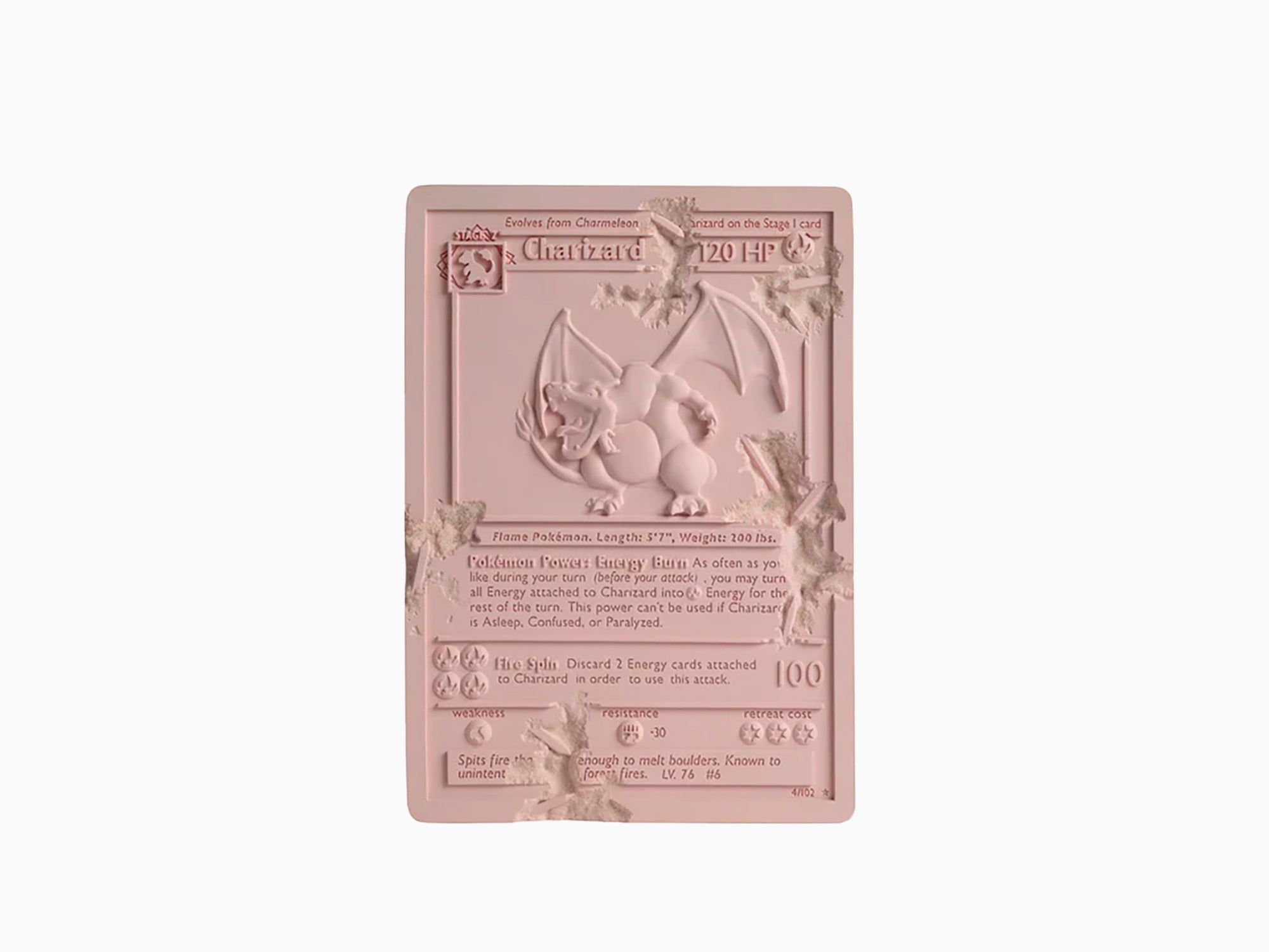 Daniel Arsham - Pink Crystalized Charizard Card