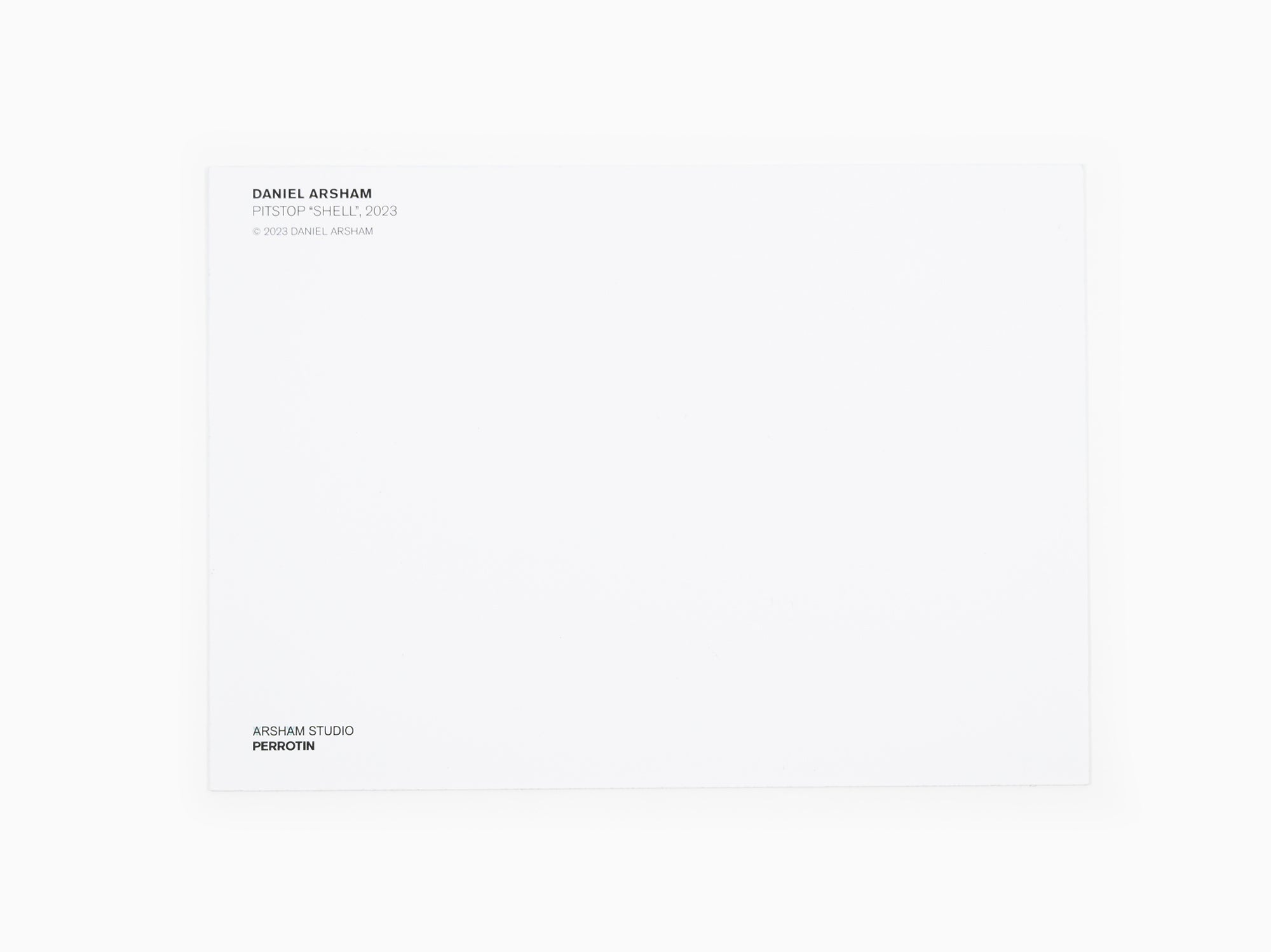 Daniel Arsham - Postcard "Pitstop Shell, 2023