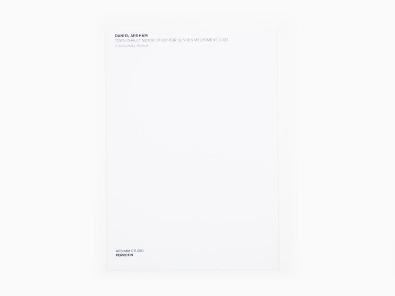 Daniel Arsham - Postcard "Town Chalet Motor : Study for Sunken Melpomene, 2023"