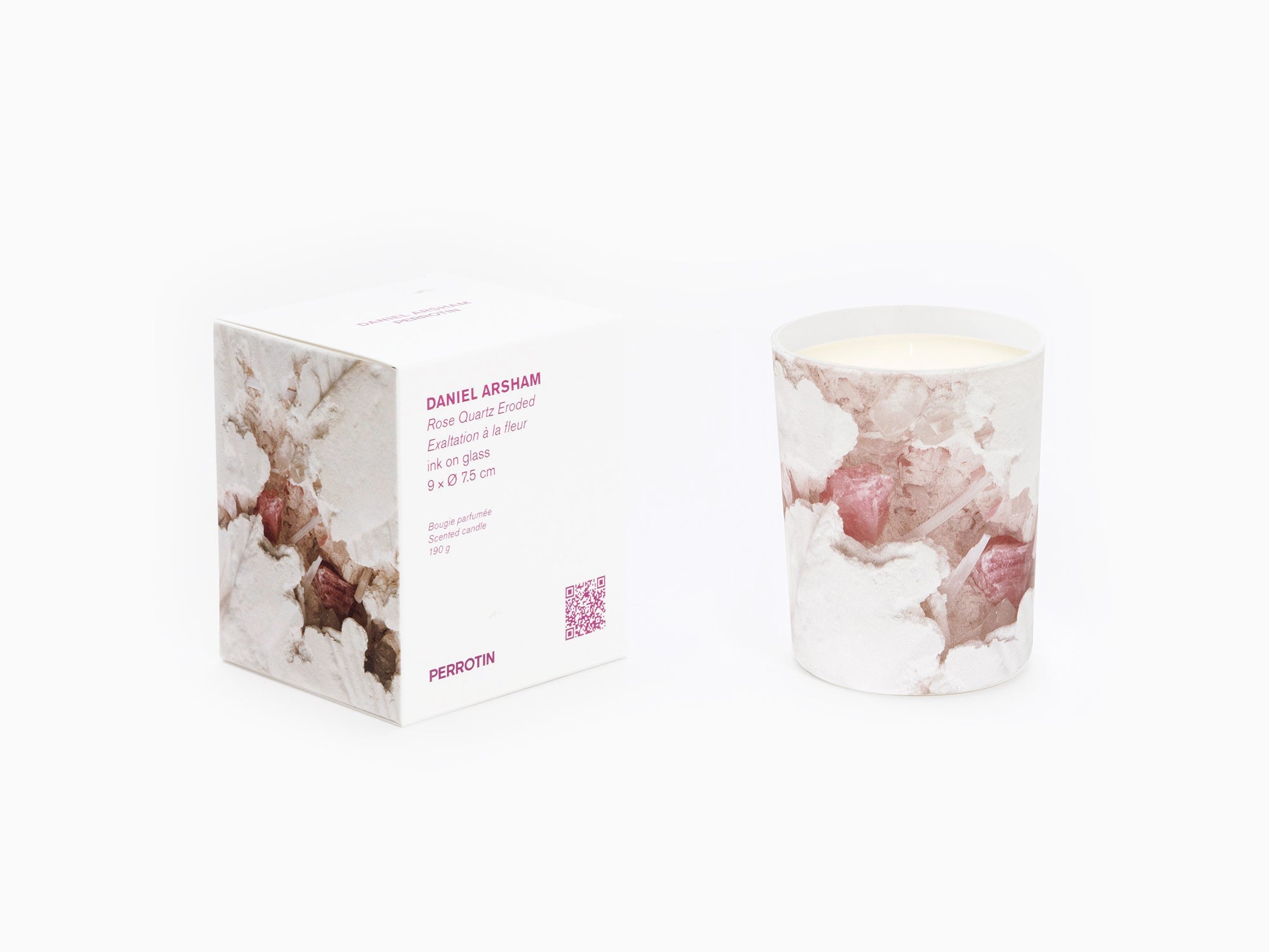 Perrotin x Daniel Arsham - Rose Quartz Eroded Exaltation à la fleur Candle