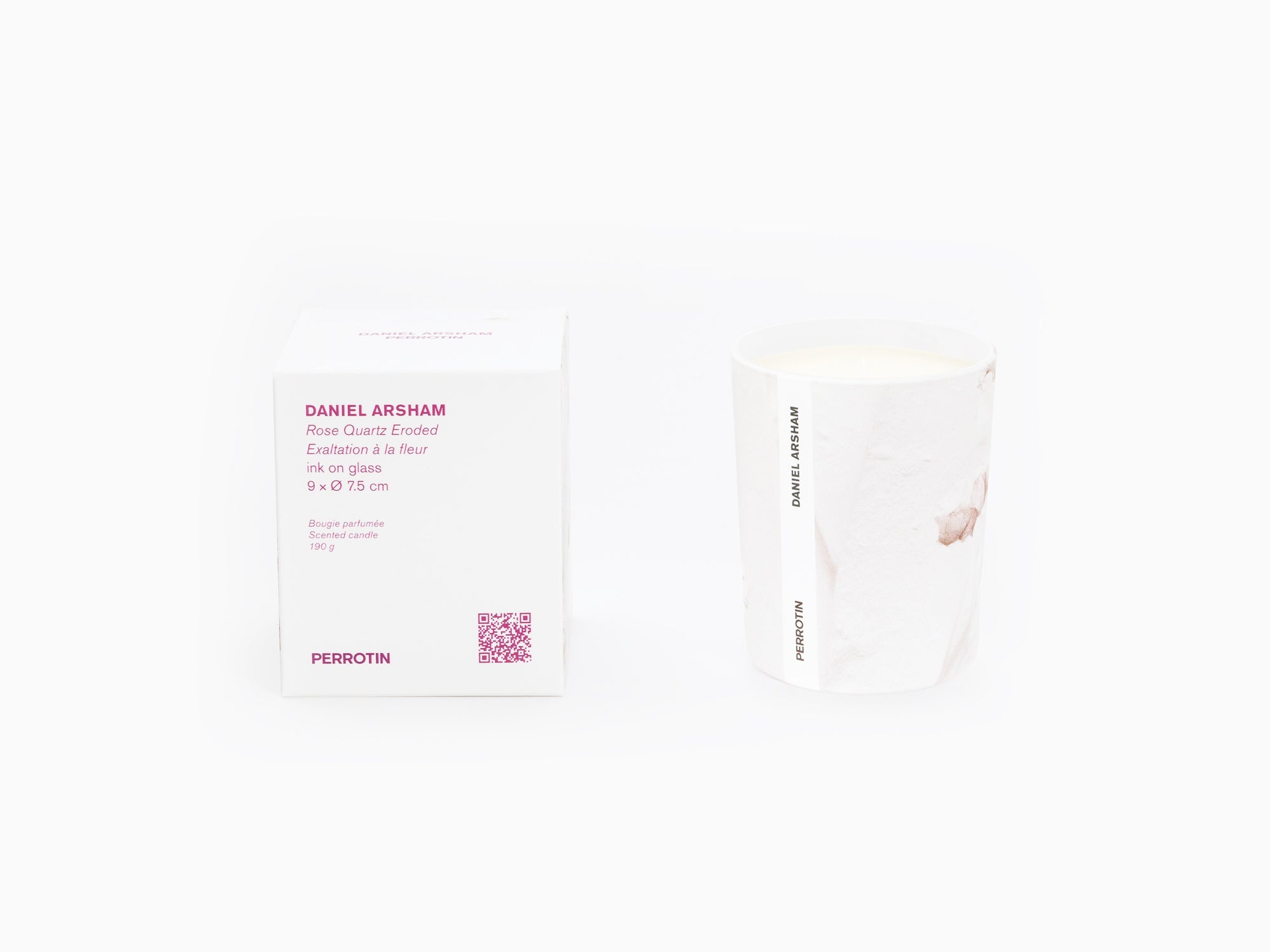 Perrotin x Daniel Arsham - Rose Quartz Eroded Exaltation à la fleur Candle