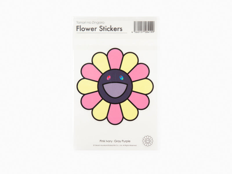 Takashi Murakami - Flower Stickers - Pink Ivory x Gray Purple