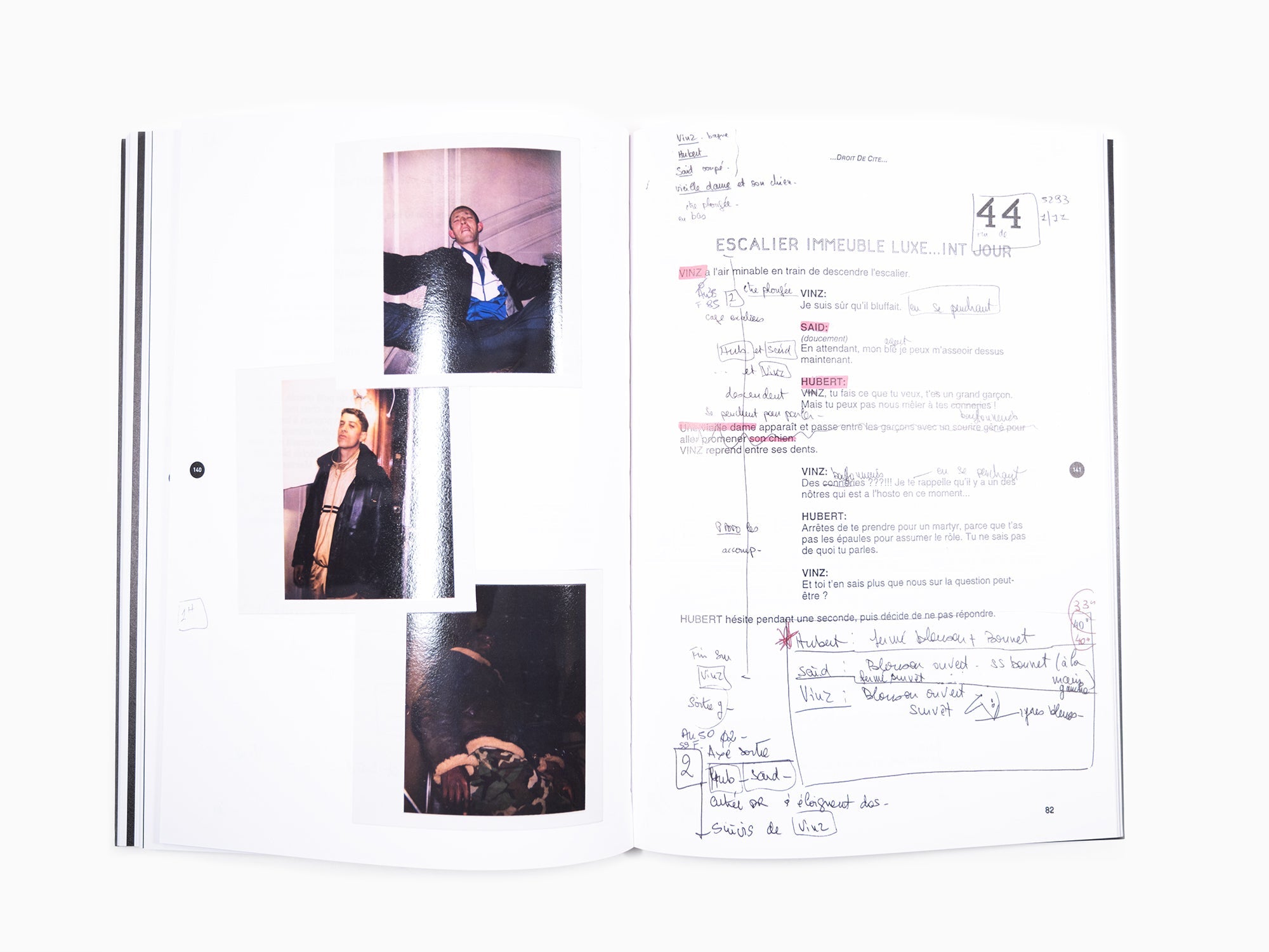 JR / Mathieu Kassovitz - La Haine, fac-similé du scénario