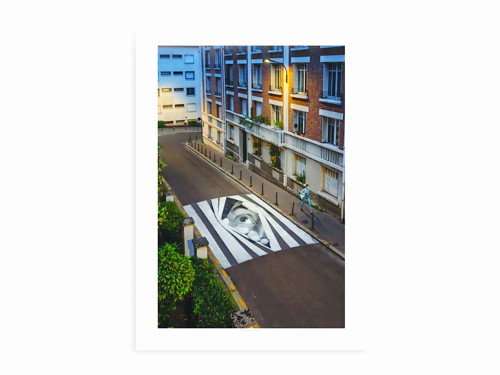 JR - Poster Finding Hope, night view, Paris, France, 2020