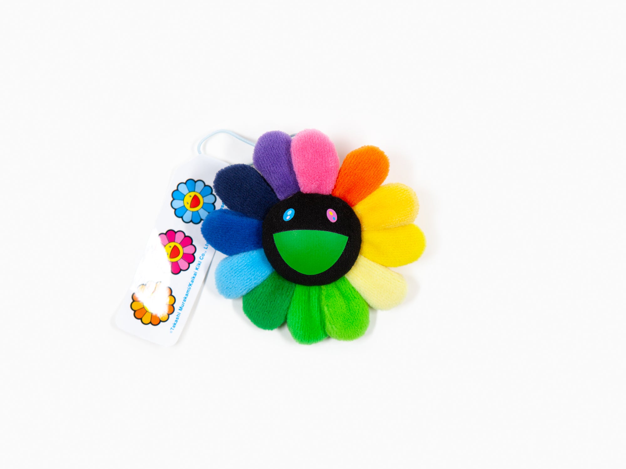 Takashi Murakami - Flower Plush Key Chain - rainbow & black