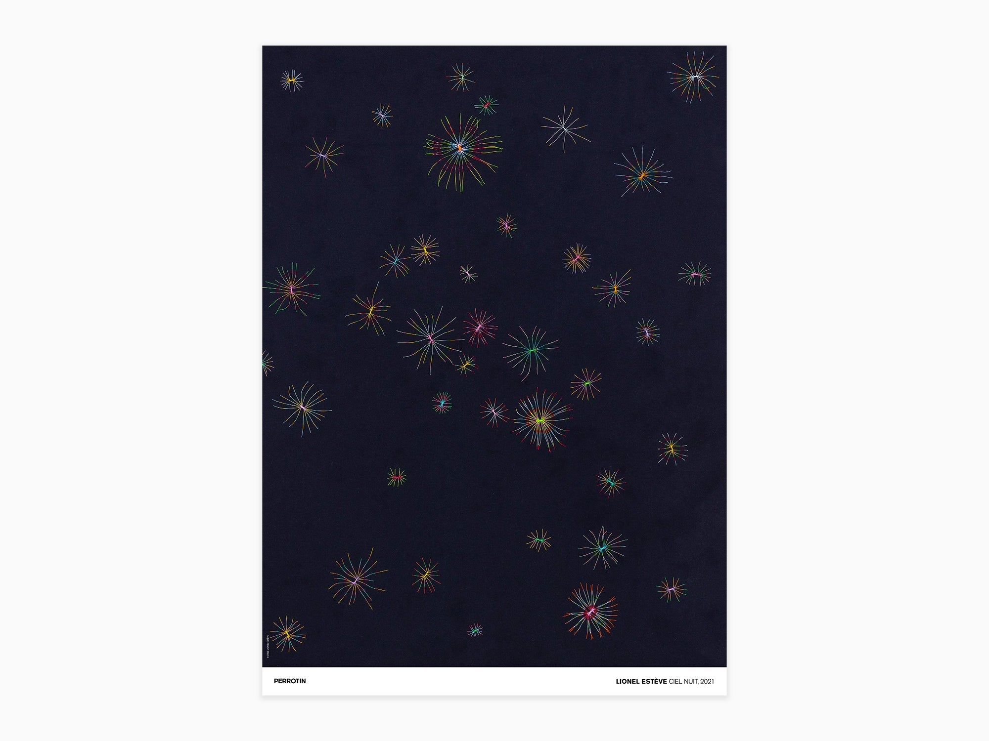 Lionel Estève - Ciel nuit, 2021 (signed poster)