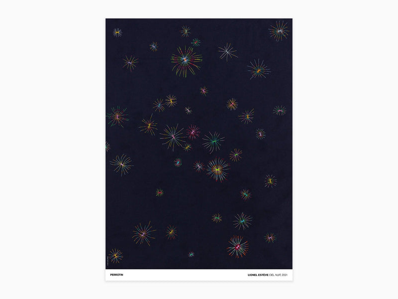 Lionel Estève - Ciel nuit, 2021 (signed poster)