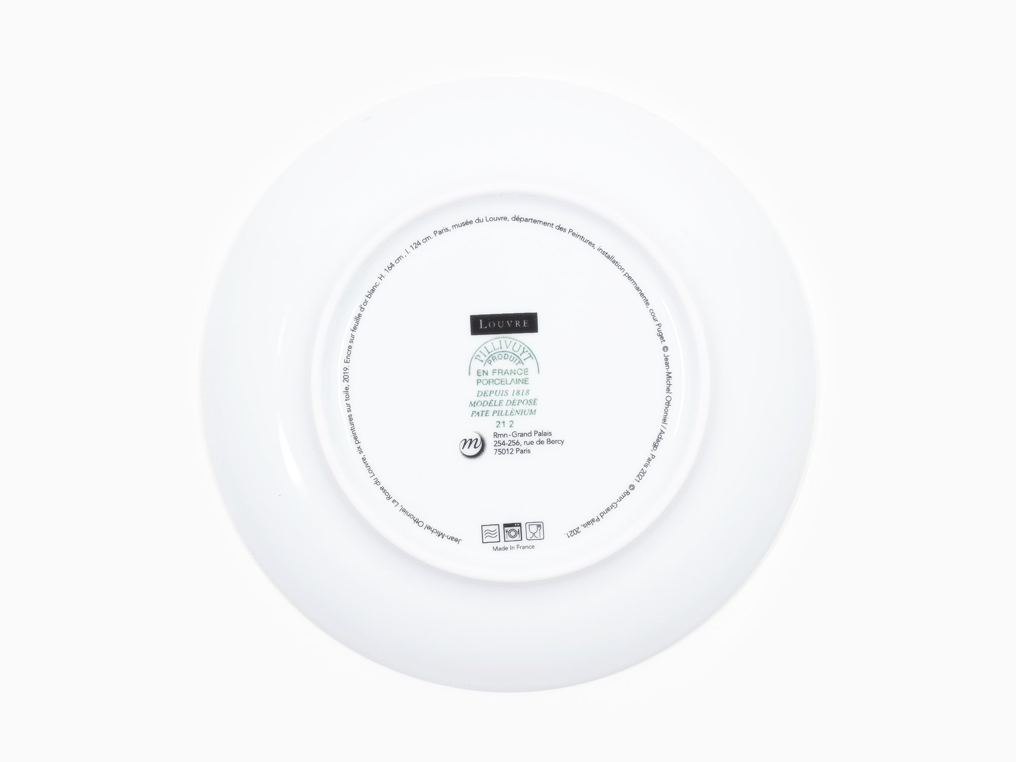 Jean-Michel Othoniel - Assiette mignardise « Rose du Louvre » noire en porcelaine