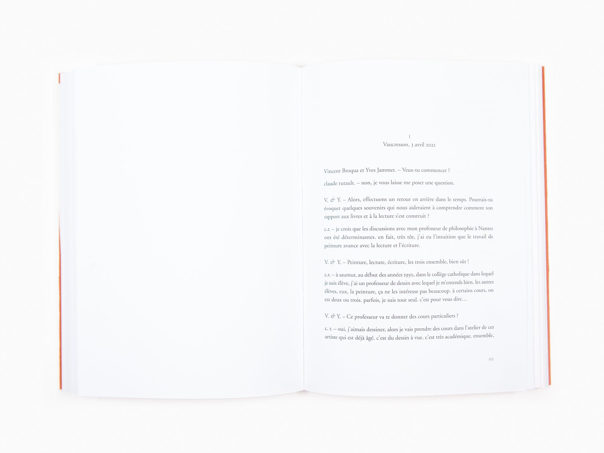 Claude Rutault - Premières pages (2) d/m/c 530