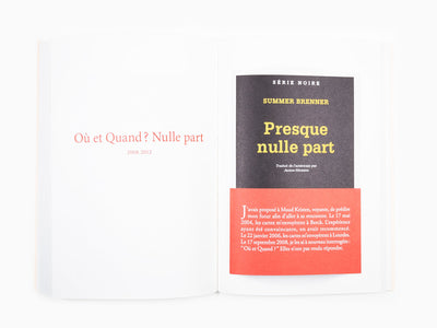 Sophie Calle - Noire dans Blanche