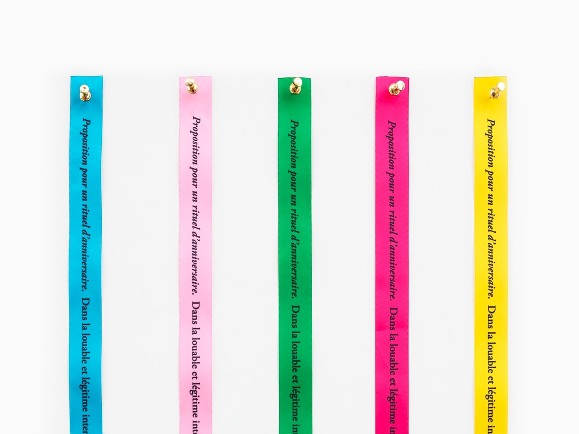 Sophie Calle - "Proposition pour un rituel d'anniversaire" ribbon - Green