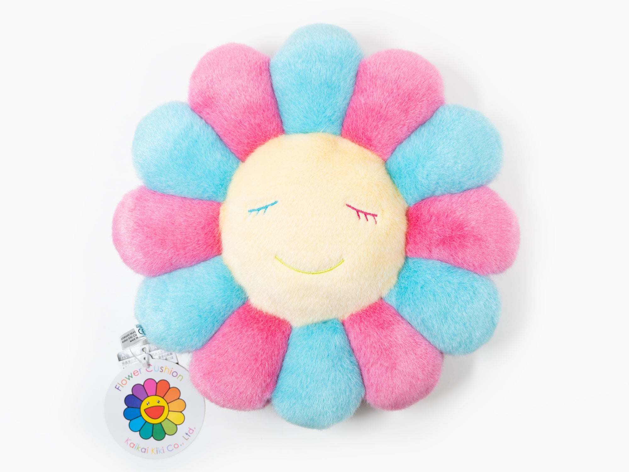 Takashi Murakami - Flower Cushion - 30 cm - Pink & Blue