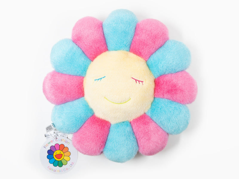 Takashi Murakami - Flower Cushion - 30 cm - Pink & Blue