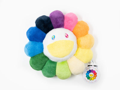 Takashi Murakami - Flower Cushion - 30 cm - Rainbow & White & Yellow