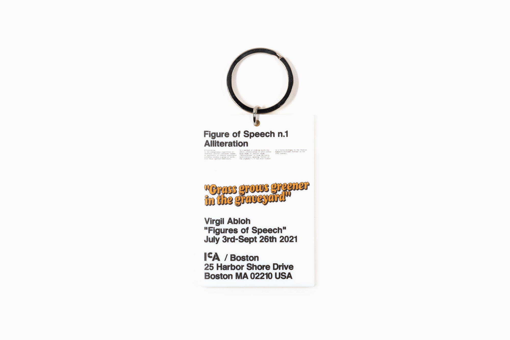 Virgil Abloh - ICA "Figure of Speech" Keychain