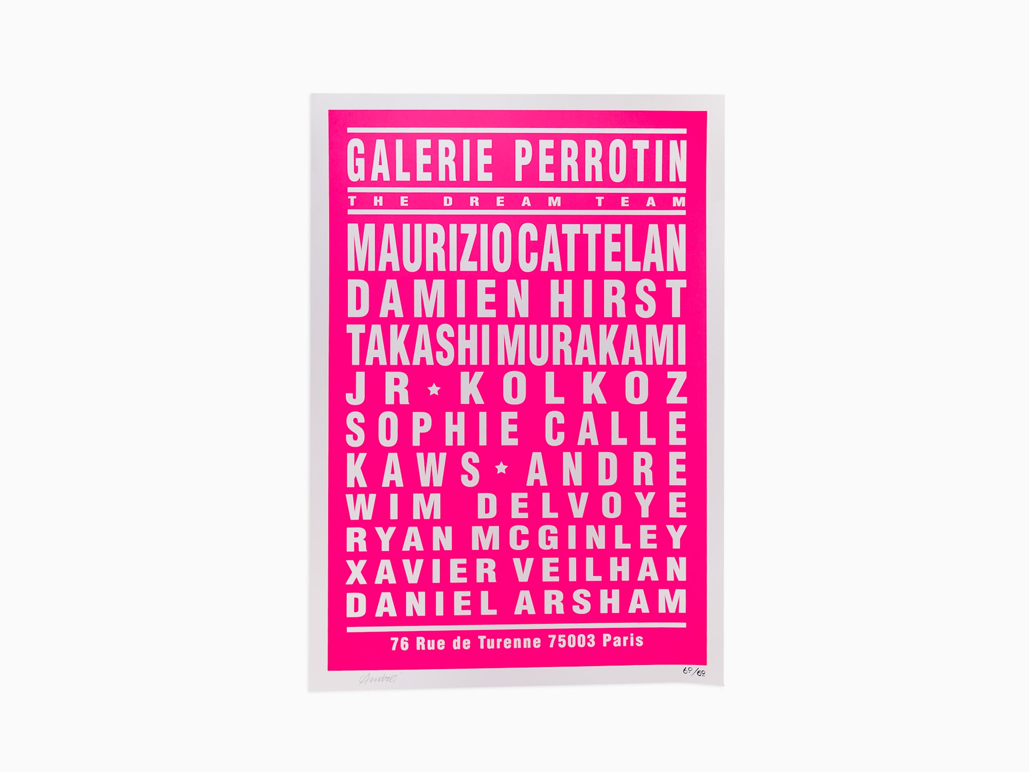 André - Dream Gallery (Galerie Perrotin) Neon Pink