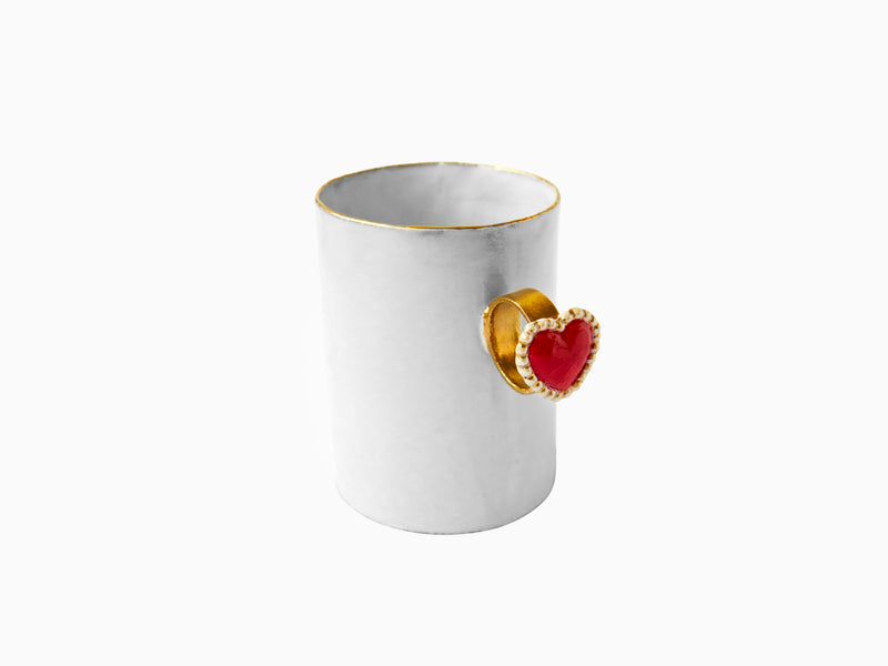 Astier de Villatte x Serena Carone - Tasse Bague Cœur