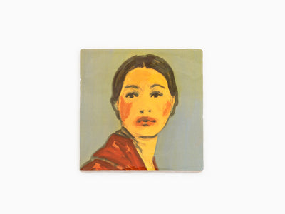 Claire Tabouret - Makeup (red coat) tile