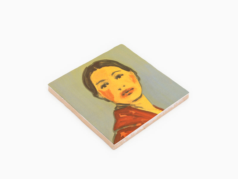 Claire Tabouret - Makeup (red coat) tile