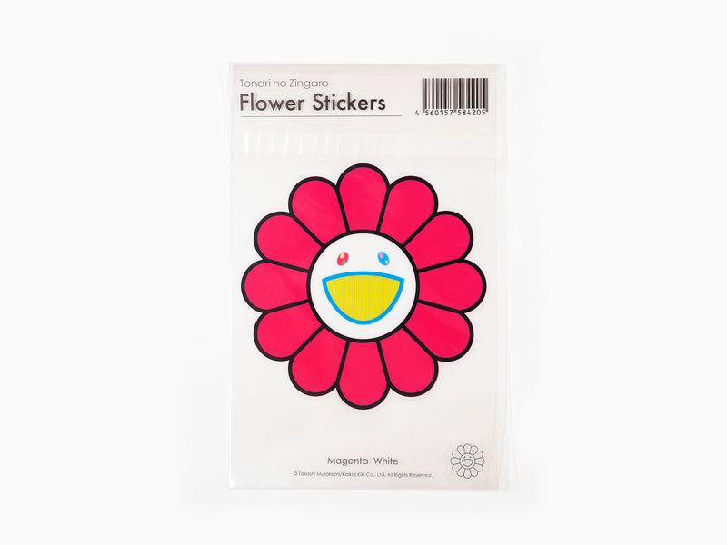 Takashi Murakami - Flower Stickers - Magenta x White