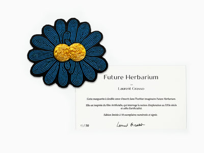 Laurent Grasso - Future Herbarium (Blue Daisy Brooch)