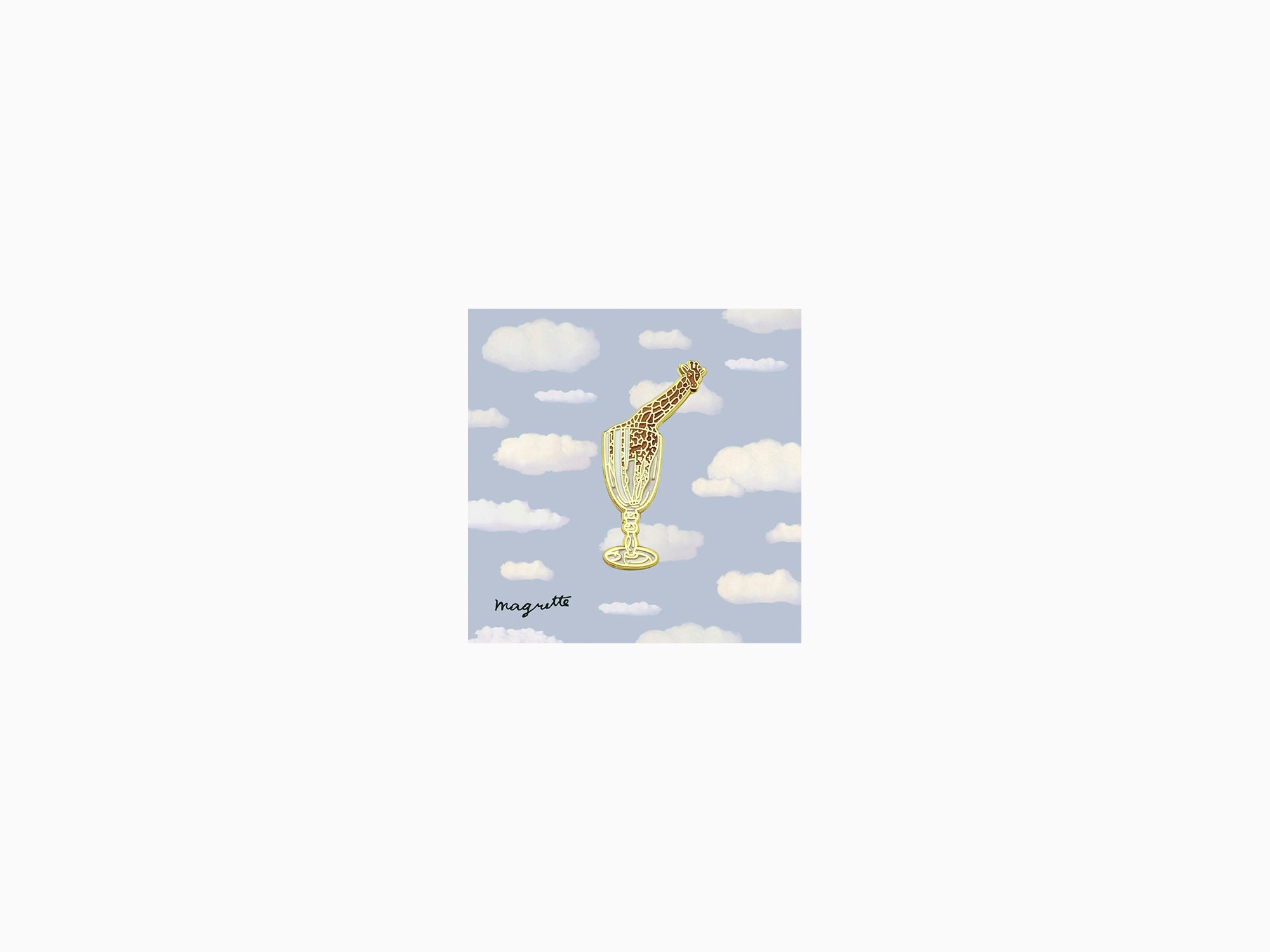 Pin's René Magritte - Giraffe "Le bain de cristal"