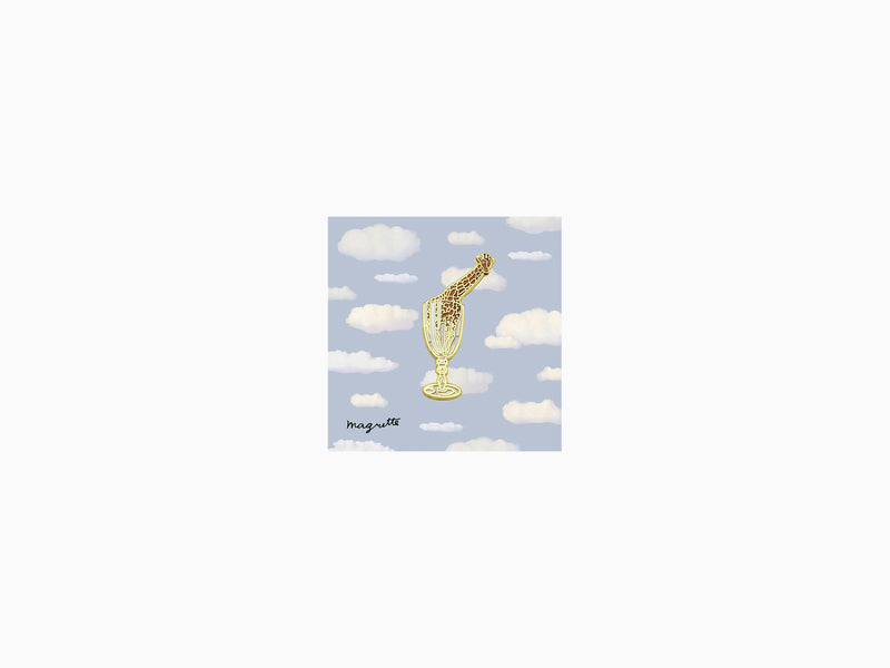 Pin's René Magritte - Giraffe "Le bain de cristal"