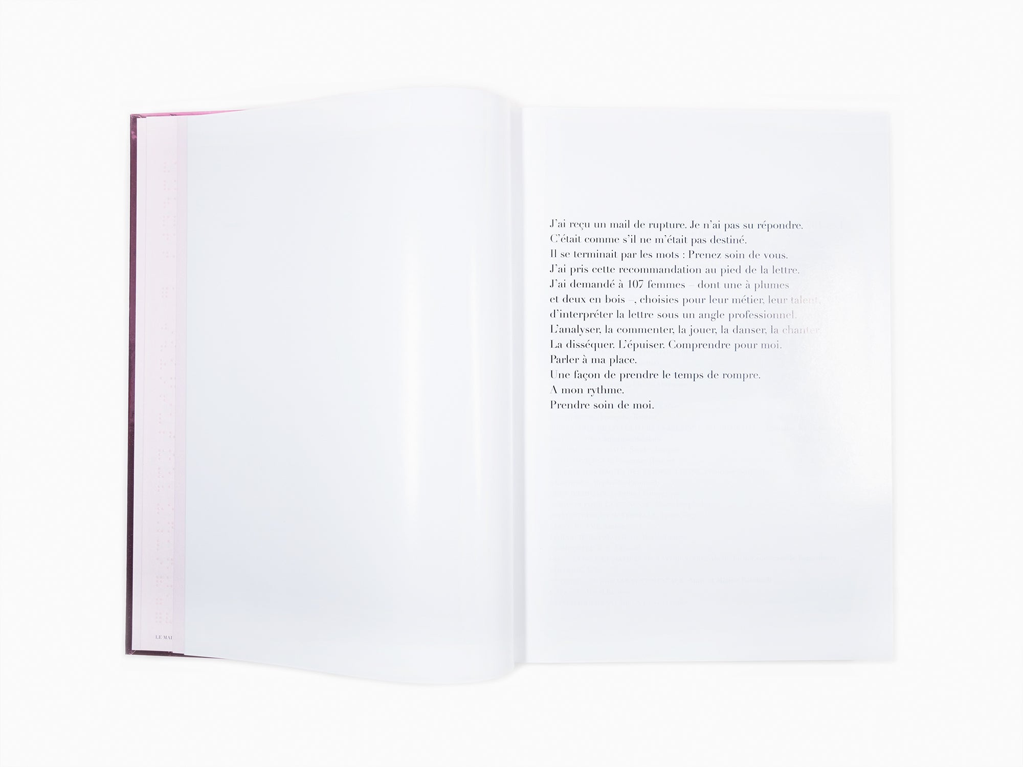 Sophie Calle - Prenez soin de vous