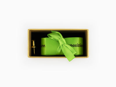 Sophie Calle - "Proposition pour un rituel d'anniversaire" ribbon - Kiwi Green