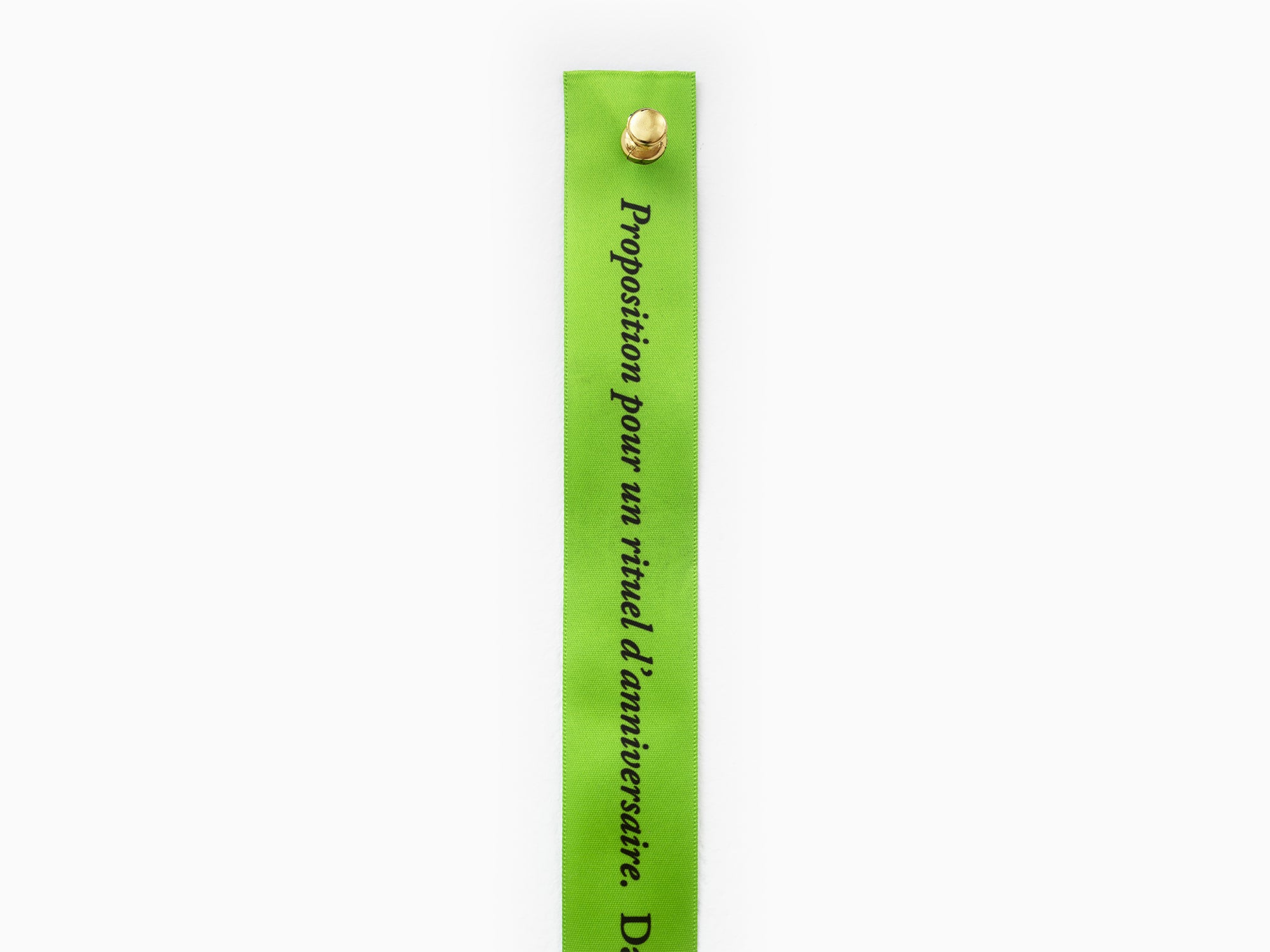 Sophie Calle - "Proposition pour un rituel d'anniversaire" ribbon - Kiwi Green