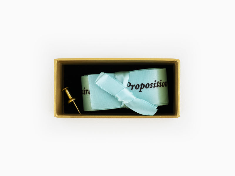 Sophie Calle - "Proposition pour un rituel d'anniversaire" ribbon - Ocean Blue