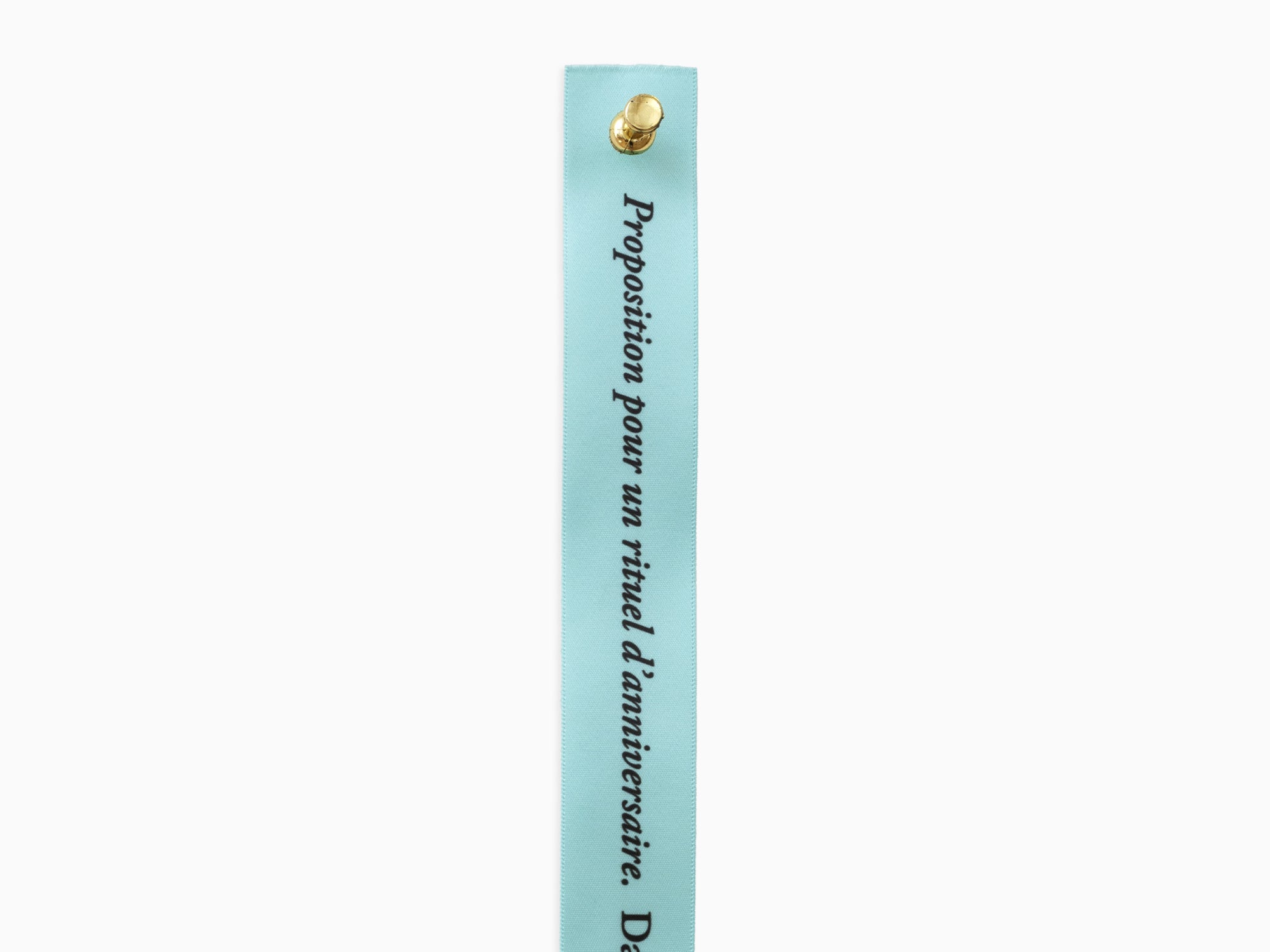 Sophie Calle - "Proposition pour un rituel d'anniversaire" ribbon - Ocean Blue