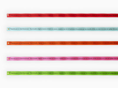 Sophie Calle - "Proposition pour un rituel d'anniversaire" ribbon - Tango Orange