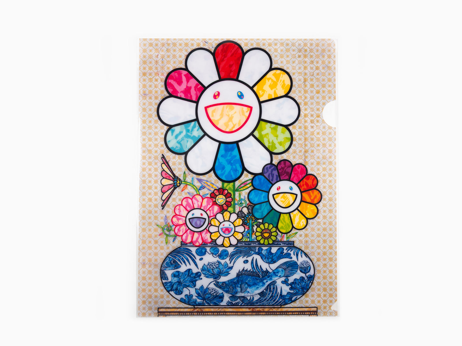 Takashi Murakami - Clear File Murakami Flowers in a Qinghua Vase