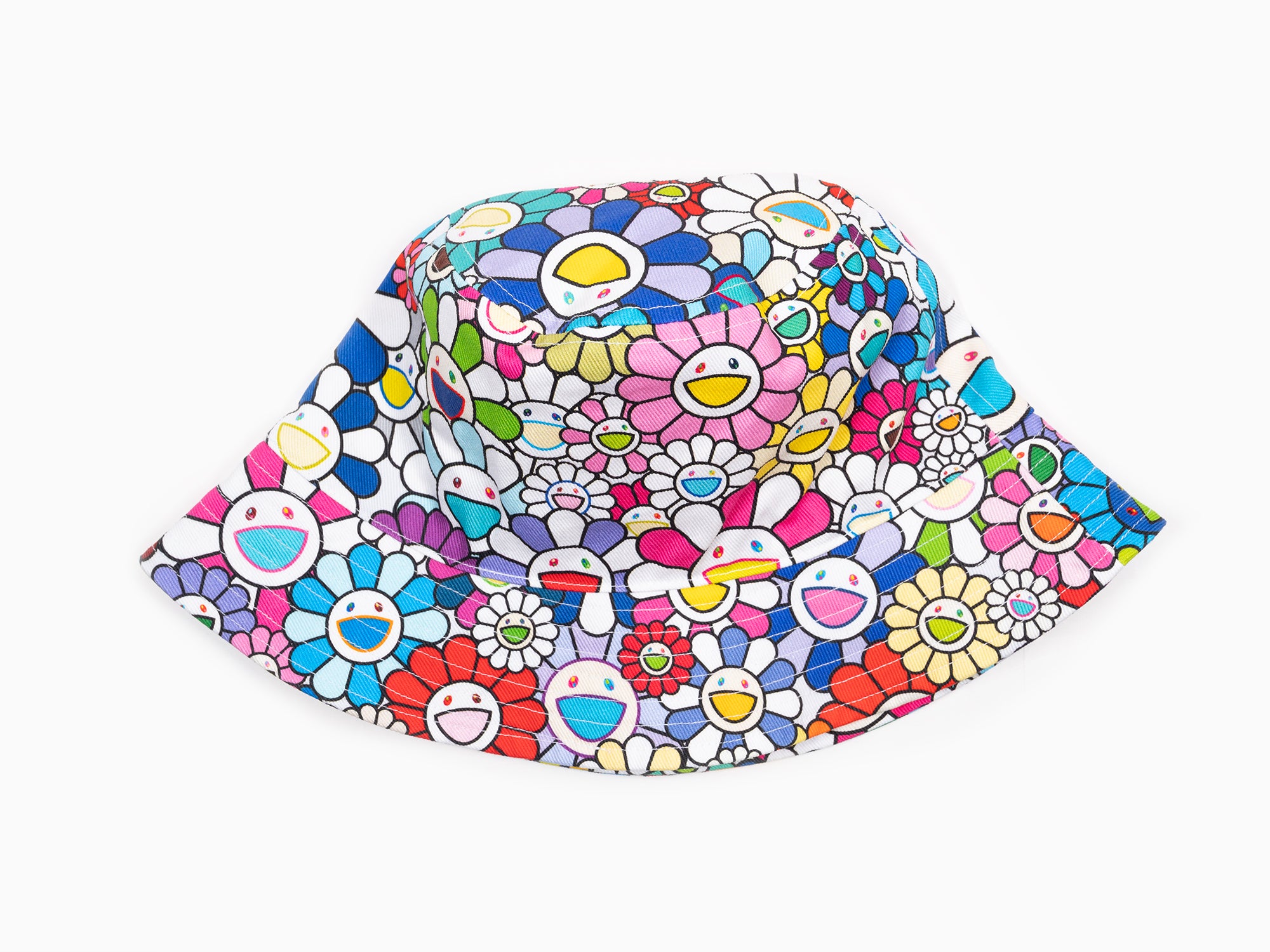 Takashi Murakami ComplexCon Skull amp; Flower Reversible Bucket Hat White